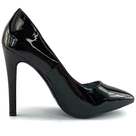 Lasonia Black Patent Heels - Picture 2 of 8